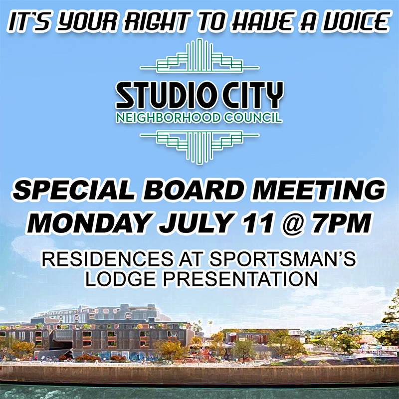 Special Board Meeting Monday July 11