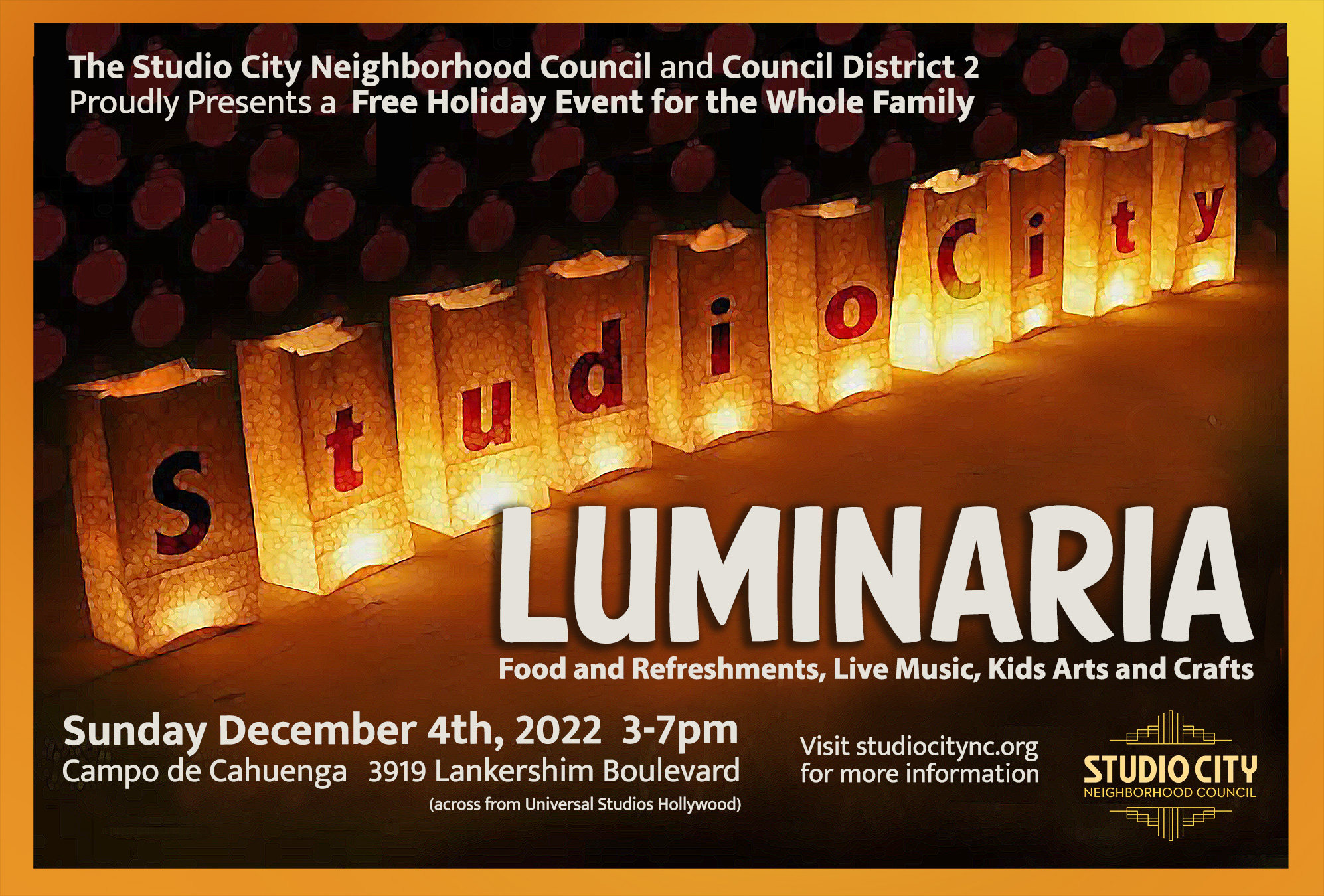 The 10th Annual Luminaria Festival  coming Sunday Dec. 4th