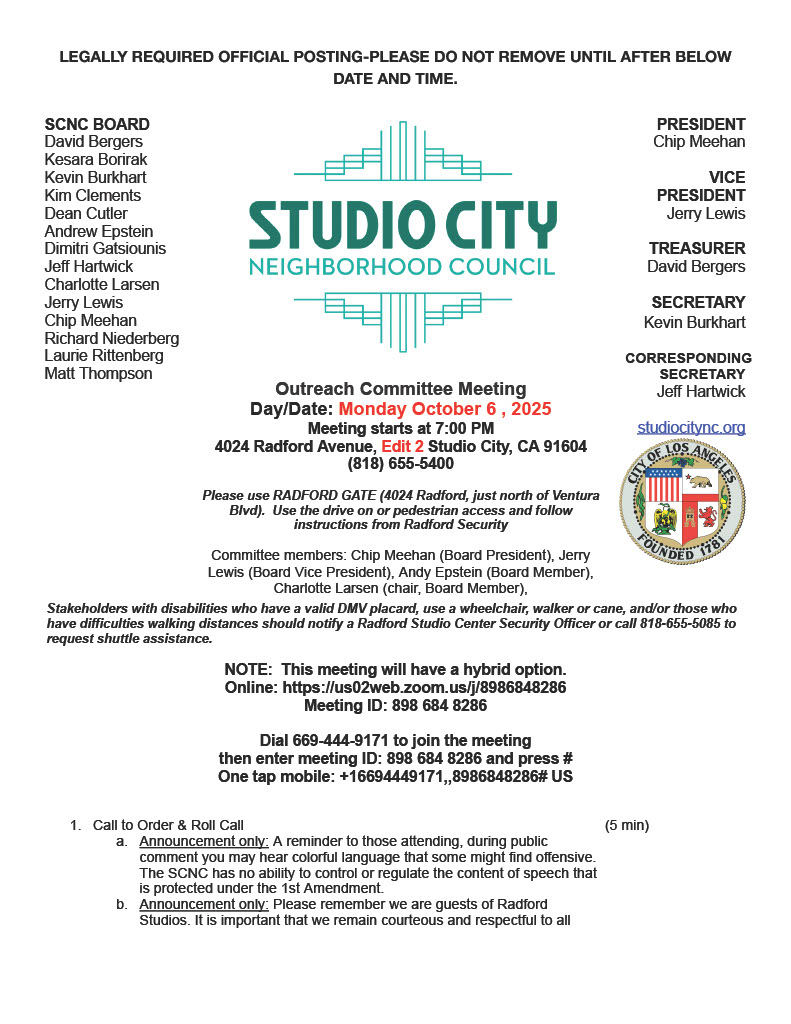 Outreach Committee Meeting