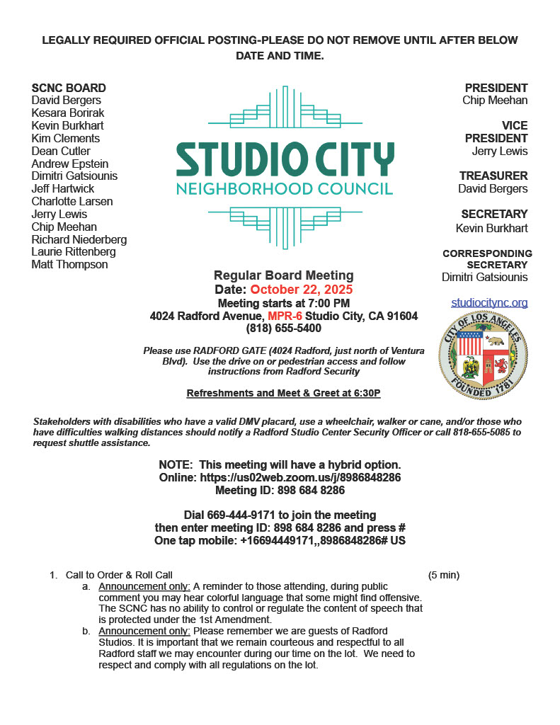 October Board Meeting