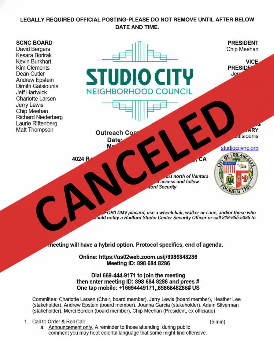 Outreach Committee Meeting Tonight