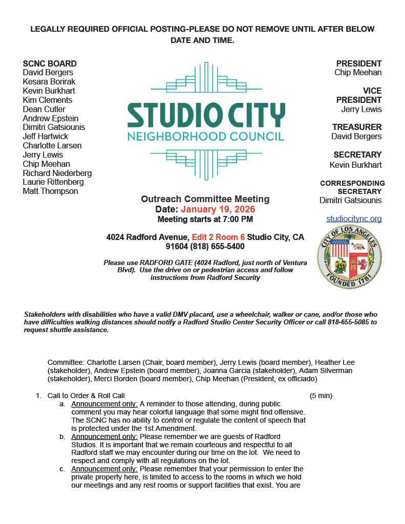 Outreach Committee Meeting