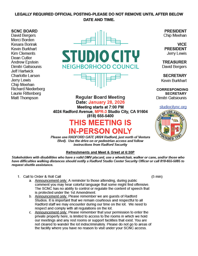 January Board Meeting