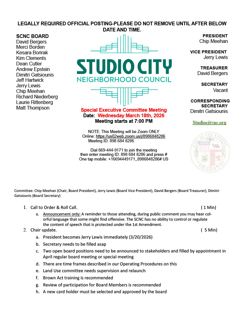 Special Executive Committee Meeting