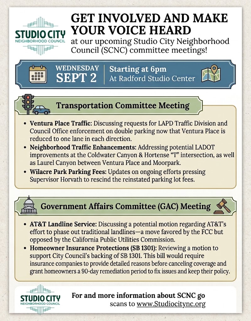 Wednesday Committee Meetings